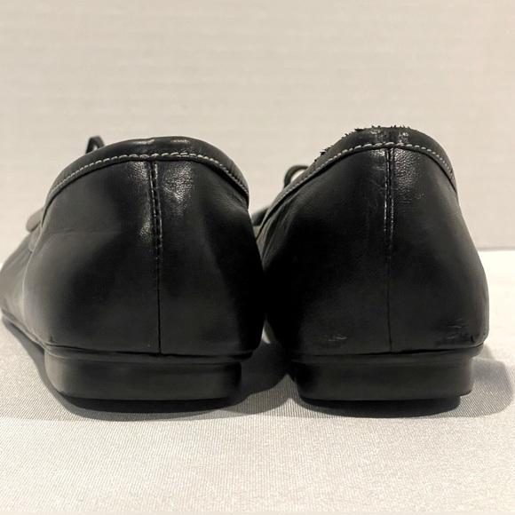 PRADA Authentic Black Leather Round Toe Ballet Flats Women’s 37 1/2 (7 1/2) - Picture 9 of 15